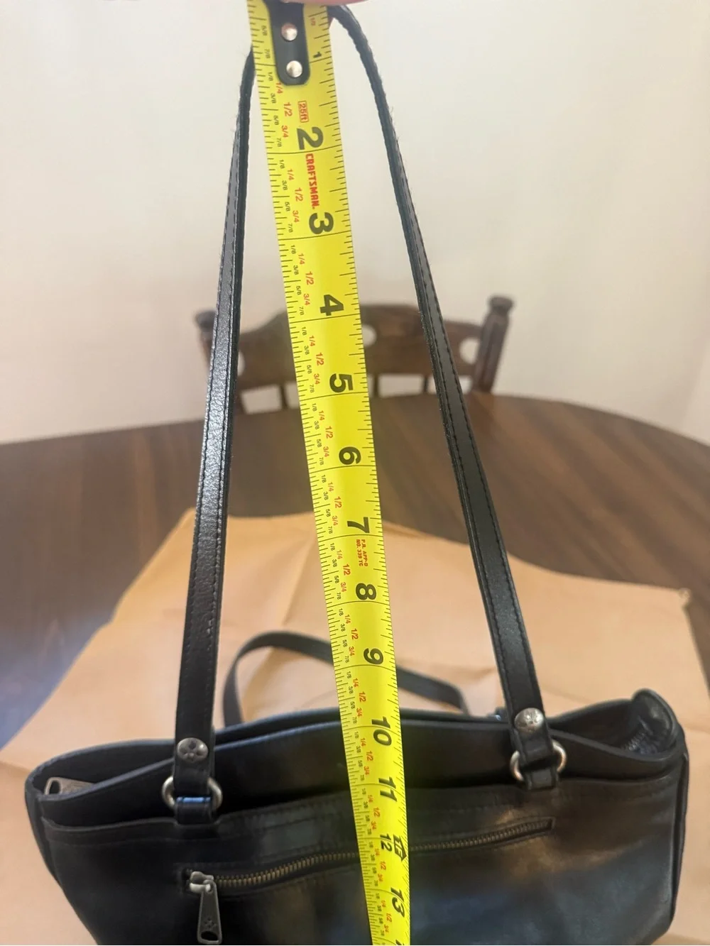 Patricia Nash Black Leather Shoulder Tote